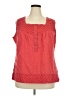 Style&Co 100% Cotton Red Sleeveless Blouse Size 20 - photo 1
