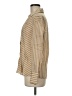 MNG Stripes Tan Gold Long Sleeve Blouse Size 6 - photo 5