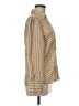 MNG Stripes Tan Gold Long Sleeve Blouse Size 6 - photo 4