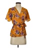 Sienna Sky 100% Polyester Yellow Short Sleeve Blouse Size XS - photo 1