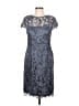 Patra 100% Polyester Gray Cocktail Dress Size 10 - photo 1