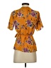 Sienna Sky 100% Polyester Yellow Short Sleeve Blouse Size XS - photo 2