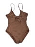 Gap Solid Brown One Piece Swimsuit Size S - photo 1