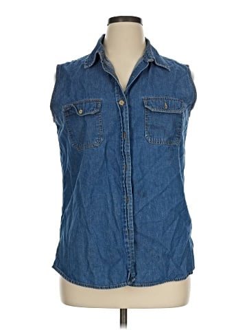 Bill Blass Sleeveless Button-Down Shirt (view 1)