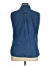 Bill Blass 100% Cotton Blue Sleeveless Button-Down Shirt Size XL - photo 2