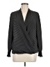 Adrianna Papell Polka Dots Black Gray Long Sleeve Blouse Size M - photo 1