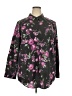 Roaman's Floral Black Long Sleeve Blouse Size 24W - photo 1
