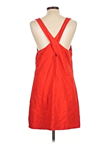 Madewell Cross-Back A-Line Mini Dress in Linen (view 2)