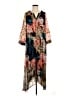 Soft Surroundings 100% Polyester Print Orange Casual Dress Size M - photo 1