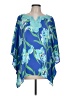 Quacker Factory 100% Polyester Blue 3/4 Sleeve Blouse Size L - photo 1