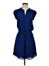 DR2 100% Polyester Solid Blue Casual Dress Size XS - photo 1