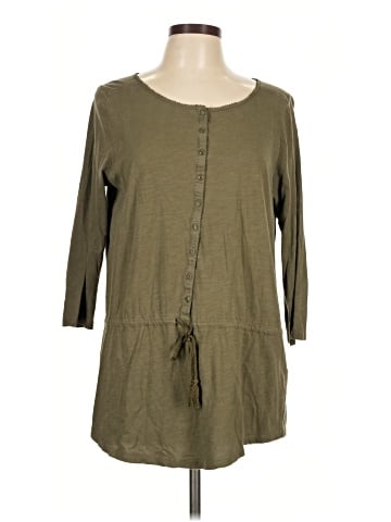 Lauren by Ralph Lauren 3/4 Sleeve Button-Down Shirt (view 1)