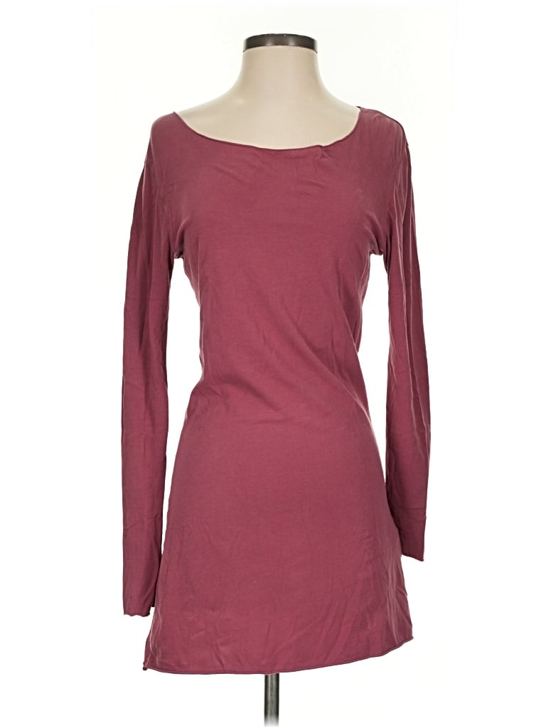 Pre-owned Hard Tail 3/4 Sleeve T-shirt In Burgundy