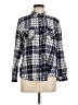 Charlotte Russe Plaid Blue Long Sleeve Button-Down Shirt Size M (estimated) - photo 1