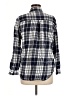 Charlotte Russe Plaid Blue Long Sleeve Button-Down Shirt Size M (estimated) - photo 2