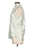 Daytrip Metallic Silver Sleeveless Button-Down Shirt Size L - photo 5