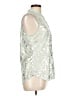 Daytrip Metallic Silver Sleeveless Button-Down Shirt Size L - photo 4