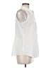 Talbots 100% Cotton Ivory Sleeveless Button-Down Shirt Size 8 - photo 4