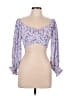 Rumors Purple 3/4 Sleeve Blouse Size 10 - photo 1