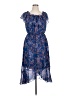 Lane Bryant 100% Polyester Paisley Blue Cocktail Dress Size 14 - 16 Plus - photo 1
