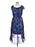 Lane Bryant 100% Polyester Paisley Blue Cocktail Dress Size 14 - 16 Plus - photo 2