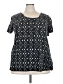 Lularoe Argyle Black Short Sleeve T-Shirt Size 24 - 26 - photo 1
