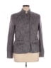 Coldwater Creek Tweed Gray Purple Blazer Size 14 - photo 1