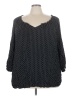Faded Glory 100% Rayon Polka Dots Black 3/4 Sleeve Blouse Size 3X - photo 1