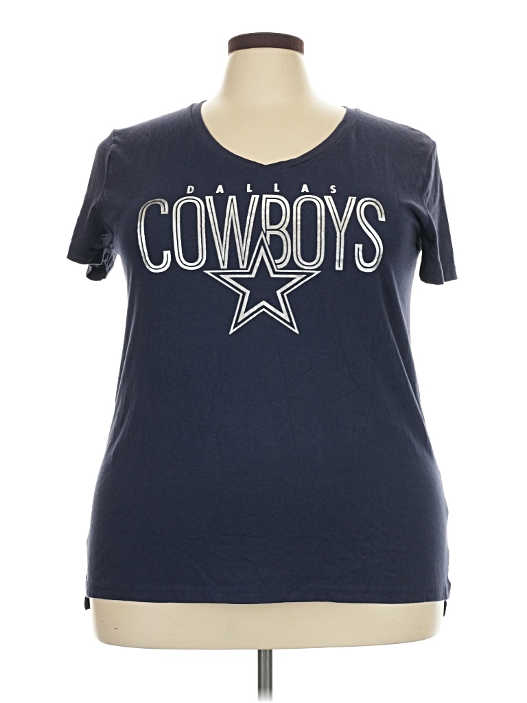 DALLAS COWBOYS Short Sleeve T-Shirt: Blue Tops – Size 2X-Large