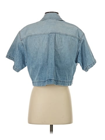 Madewell Denim Short-Sleeve Shirt-Jacket in Ahern Wash (view 2)