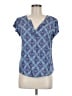 Artisan NY 100% Rayon Blue Short Sleeve Blouse Size M - photo 1