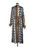 Never Fully Dressed 100% Viscose Animal Print Blue Casual Dress Size XL (estimated) - photo 2