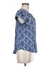 Artisan NY 100% Rayon Blue Short Sleeve Blouse Size M - photo 4