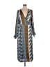 Never Fully Dressed 100% Viscose Animal Print Blue Casual Dress Size XL (estimated) - photo 1