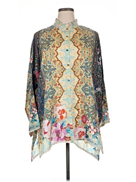Johnny Was Long Sleeve Silk Top