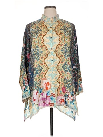 Johnny Was Long Sleeve Silk Top (view 1)