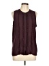 Ann Taylor Burgundy Sleeveless Blouse Size L - photo 1
