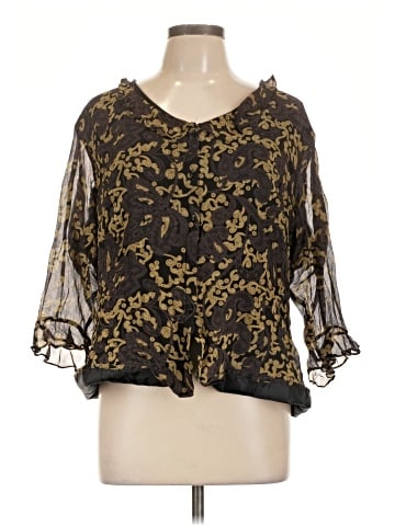 Avenue 3/4 Sleeve Silk Top (view 1)