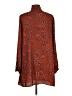 Bebop 100% Polyester Paisley Brown Long Sleeve Blouse Size L - photo 2