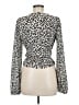 Zara Animal Print Ivory Long Sleeve Blouse Size M - photo 2