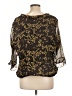 Avenue 100% Silk Black 3/4 Sleeve Silk Top Size 12 Plus - photo 2