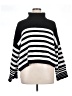 Sanctuary 100% Recycled Polyester Stripes Black Turtleneck Sweater Size XL - photo 1