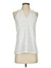 Lilly Pulitzer 100% Polyester Solid White Silver Tank Top Size S - photo 1