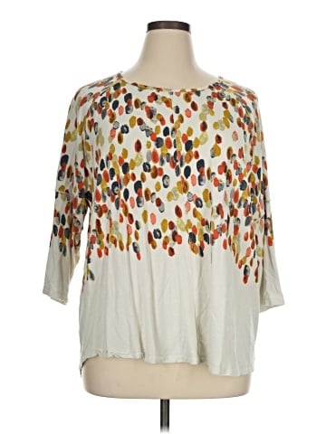 MULTIPLES 3/4 Sleeve Top (view 1)