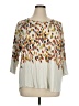 MULTIPLES White 3/4 Sleeve Top Size 1X - photo 1