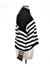 Sanctuary 100% Recycled Polyester Stripes Black Turtleneck Sweater Size XL - photo 4