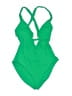 Unbranded Solid Green One Piece Swimsuit Size M - photo 1