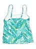 Lands' End Tropical Green Swimsuit Top Size 8 - photo 2