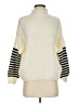 Elodie 100% Acrylic Stripes Ivory Turtleneck Sweater Size S - photo 1