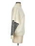 Elodie 100% Acrylic Stripes Ivory Turtleneck Sweater Size S - photo 4